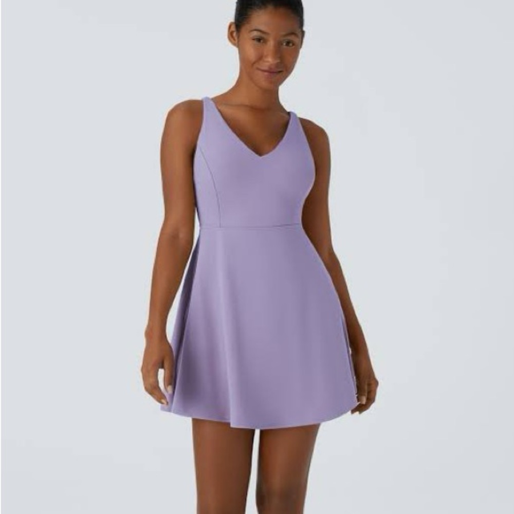 Elegant Lavender Sleeveless Dress